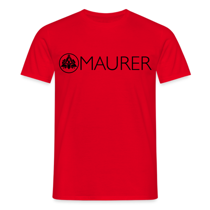 Unisex T-Shirt "Maurer" Rot Männer T-Shirt