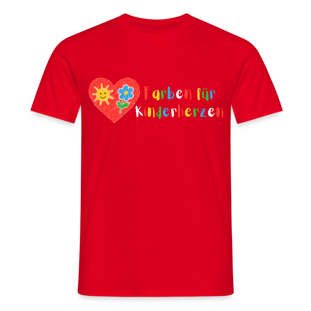 Unisex T-Shirt "Farben für Kinderherzen" Rot Männer T-Shirt