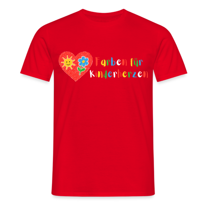 Unisex T-Shirt "Farben für Kinderherzen" Rot Männer T-Shirt