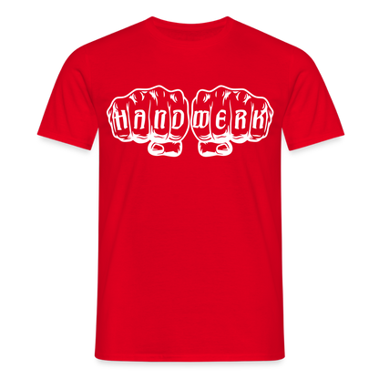 Unisex T-Shirt "Handwerk" Rot Männer T-Shirt