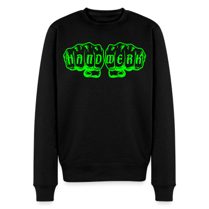 Unisex Premium Pullover "Bodenleger" neongrün Schwarz Männer Premium Pullover