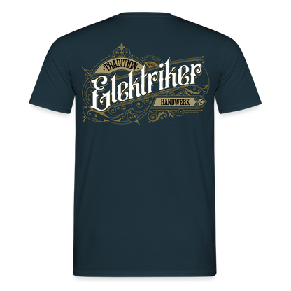 Unisex T-Shirt "Elektriker" Nostalgie Handwerk Navy Männer T-Shirt