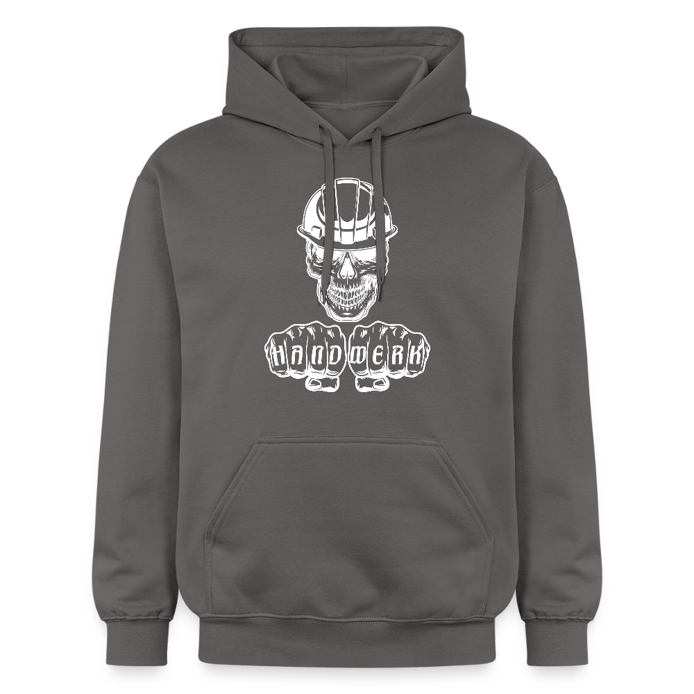 Gildan Unisex Softstyle® "Skull-Helm-Handwerk" Dunkelgrau Gildan Unisex Softstyle® Midweight Hoodie