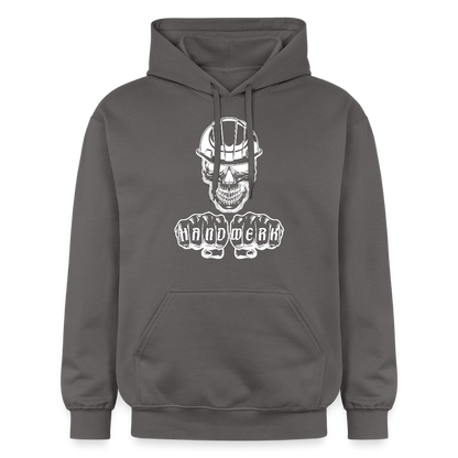 Gildan Unisex Softstyle® "Skull-Helm-Handwerk" Dunkelgrau Gildan Unisex Softstyle® Midweight Hoodie