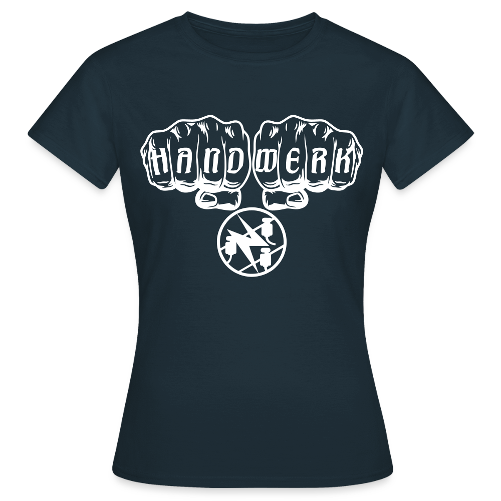 Frauen T-Shirt "Elektriker" Navy Frauen T-Shirt