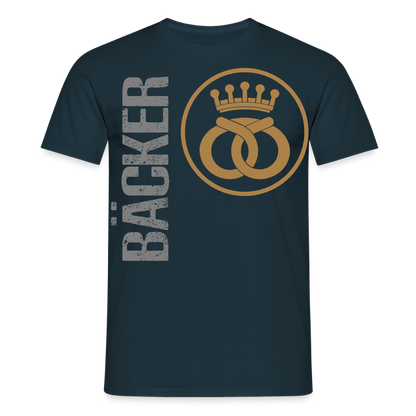 Unisex T-Shirt "Bäcker" Navy Männer T-Shirt