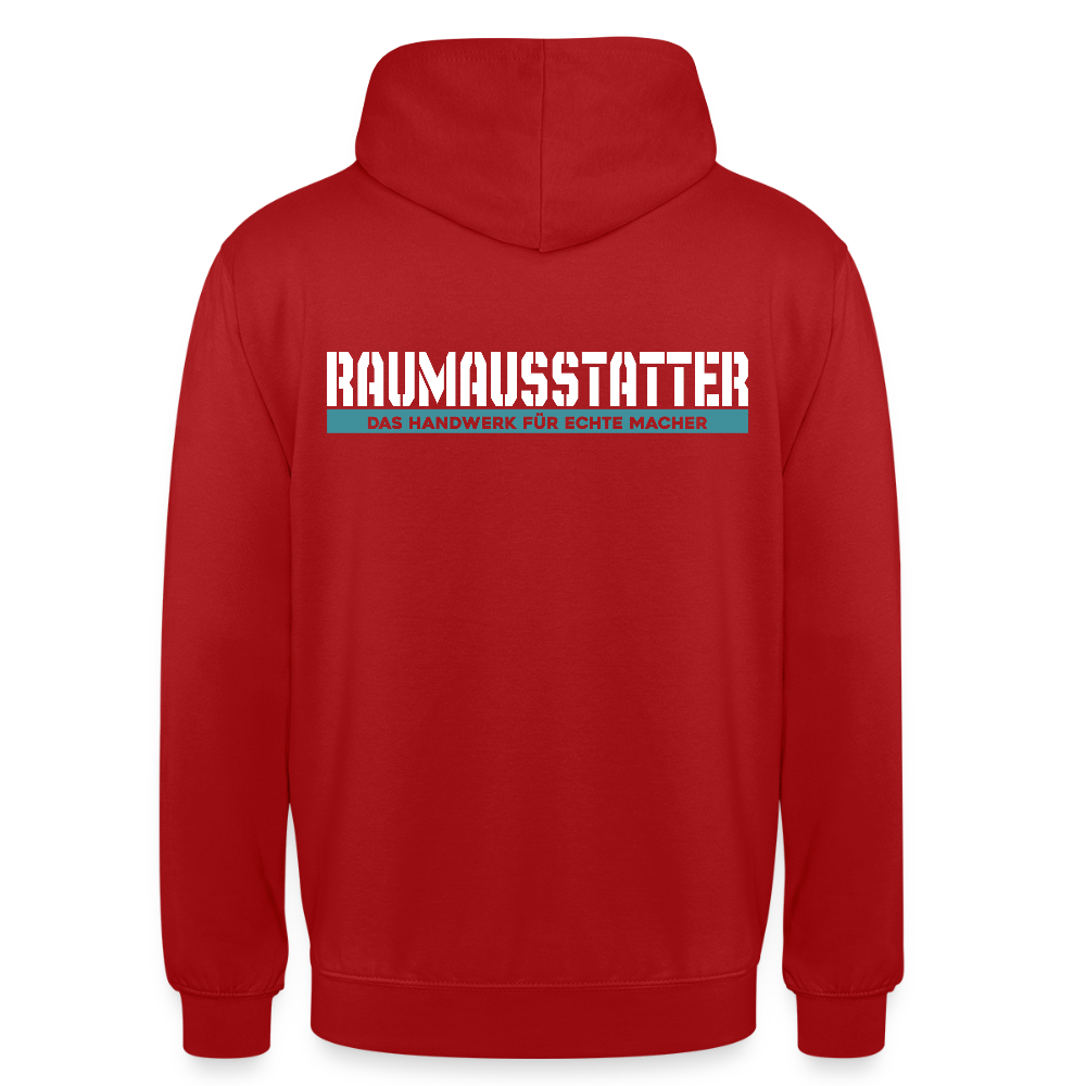 Unisex Hoodie HW-300 | MACHER "Raumausstatter" Rot Unisex Hoodie {{ color }}
