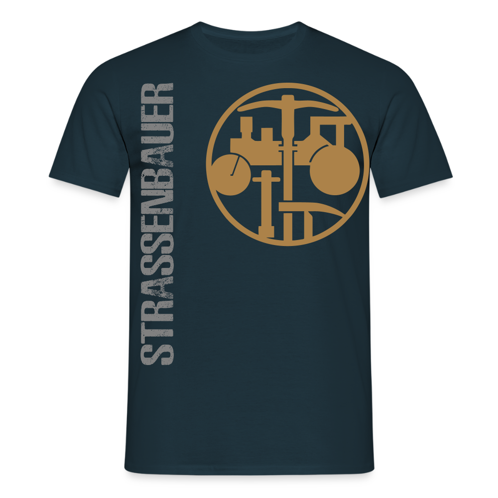 Unisex T-Shirt "Strassenbauer" Navy Männer T-Shirt