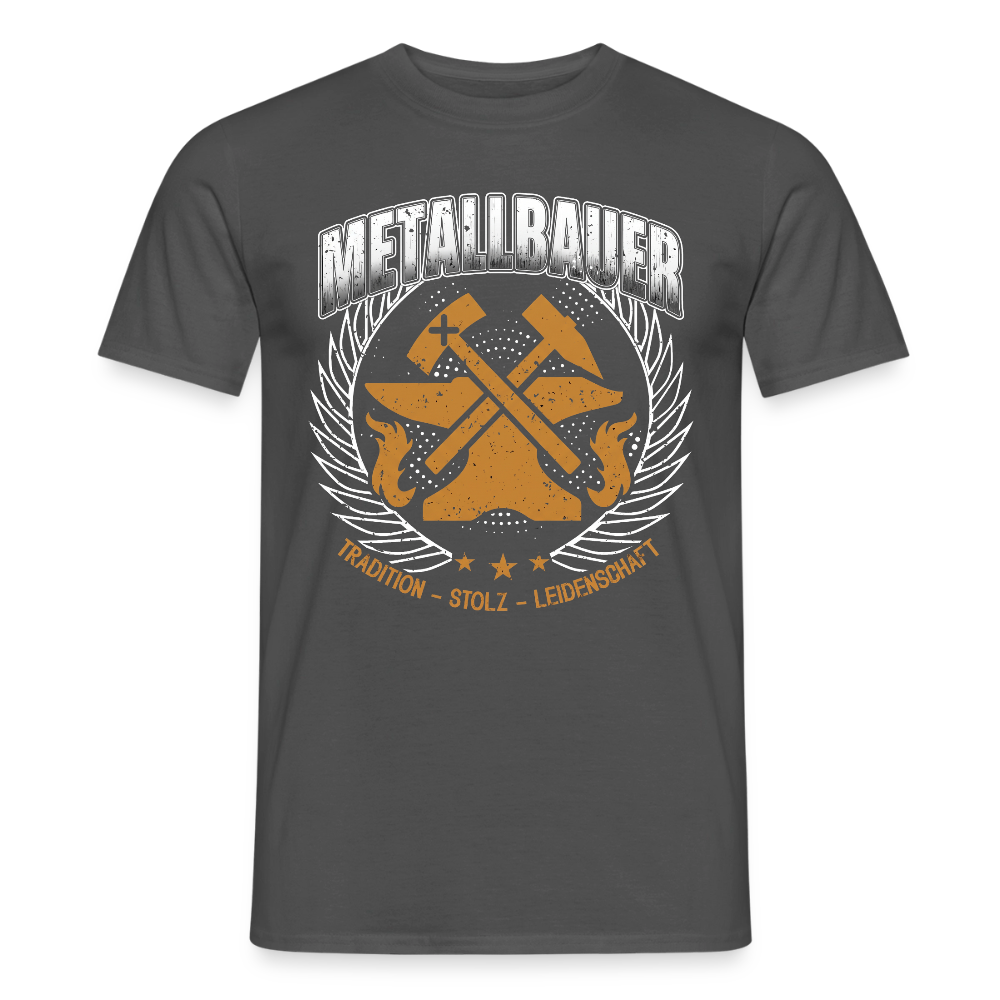 Unisex Metallbauer T-Shirt von Spreadconnect, Männer T-Shirt mit traditionellem Design, weiße Baumwoll-Textur sichtbar