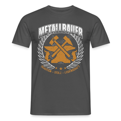 Unisex Metallbauer T-Shirt von Spreadconnect, Männer T-Shirt mit traditionellem Design, weiße Baumwoll-Textur sichtbar