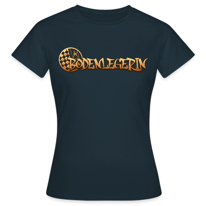 Frauen T-Shirt "Bodenlegerin" Navy Frauen T-Shirt