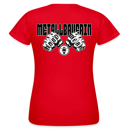 Frauen T-Shirt "Metallbauerin" (beidseitig bedruckt) - Rot
