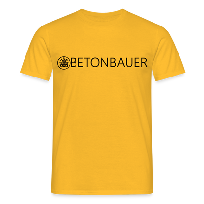 Unisex T-Shirt "Betonbauer" Gelb Männer T-Shirt