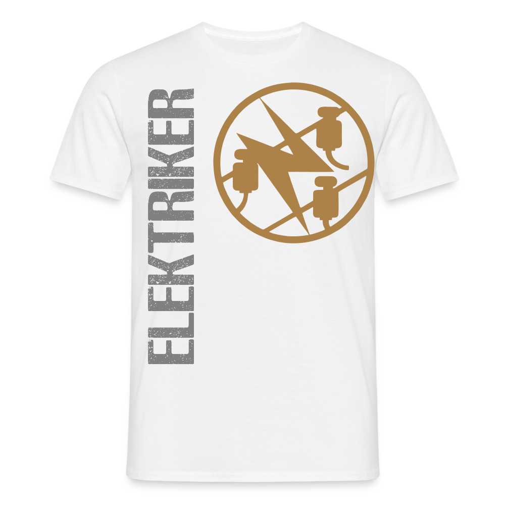 Unisex T-Shirt "Elektriker" Weiß Männer T-Shirt