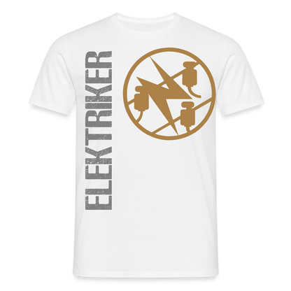Unisex T-Shirt "Elektriker" Weiß Männer T-Shirt