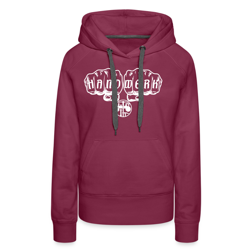 Frauen Premium Hoodie "Strassenbauer" Bordeaux Frauen Premium Hoodie
