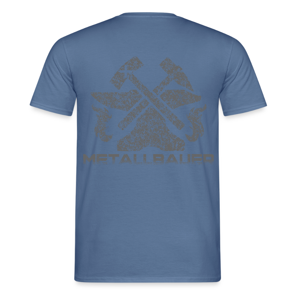 Unisex T-Shirt "Metallbauer" Taubenblau Männer T-Shirt