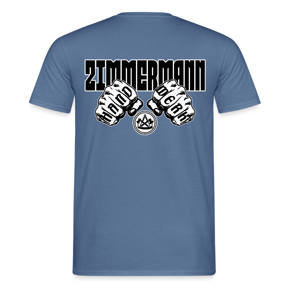 Unisex T-Shirt "Zimmermann" Taubenblau Männer T-Shirt