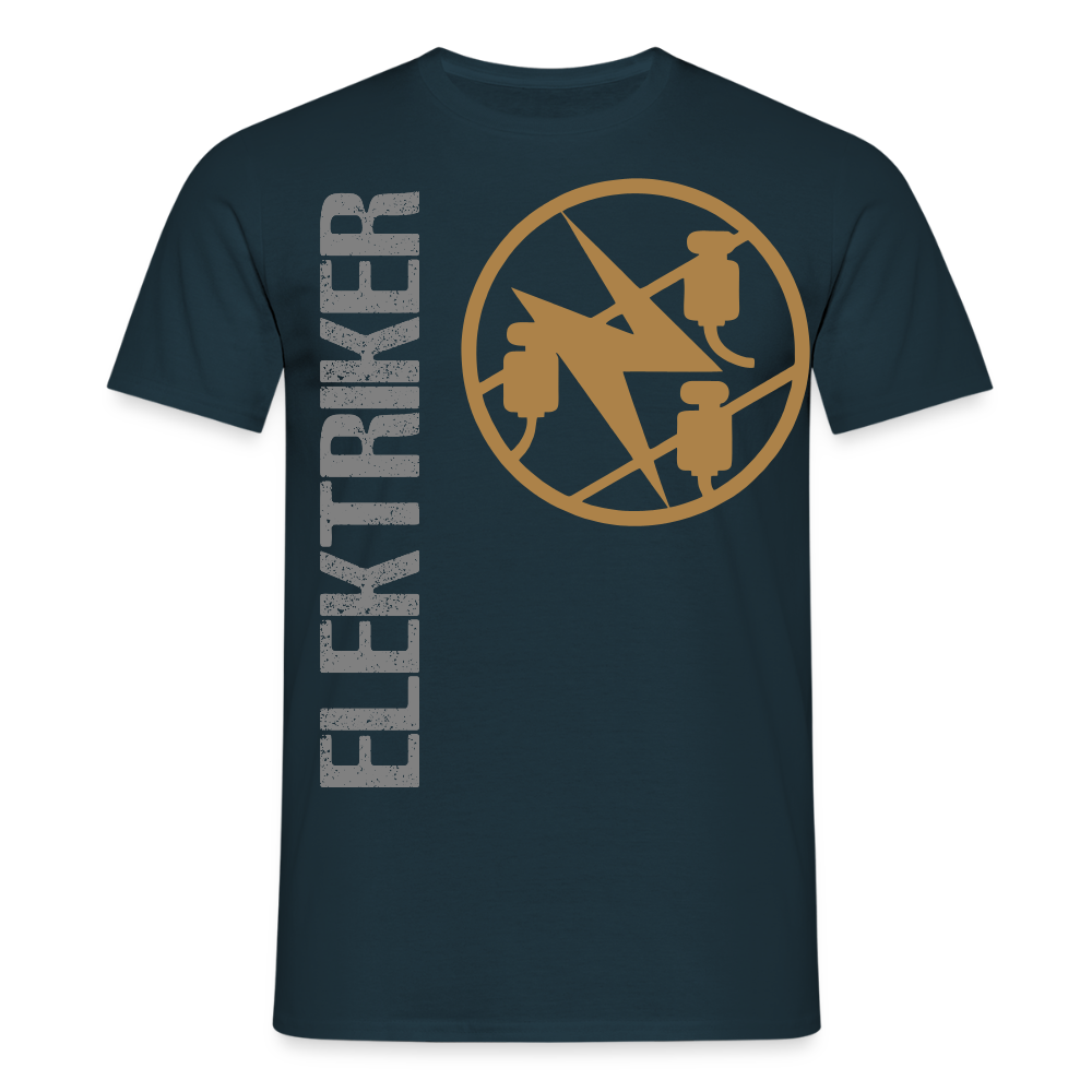 Unisex T-Shirt "Elektriker" Navy Männer T-Shirt