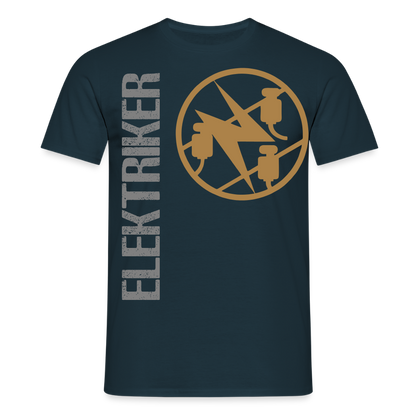 Unisex T-Shirt "Elektriker" Navy Männer T-Shirt