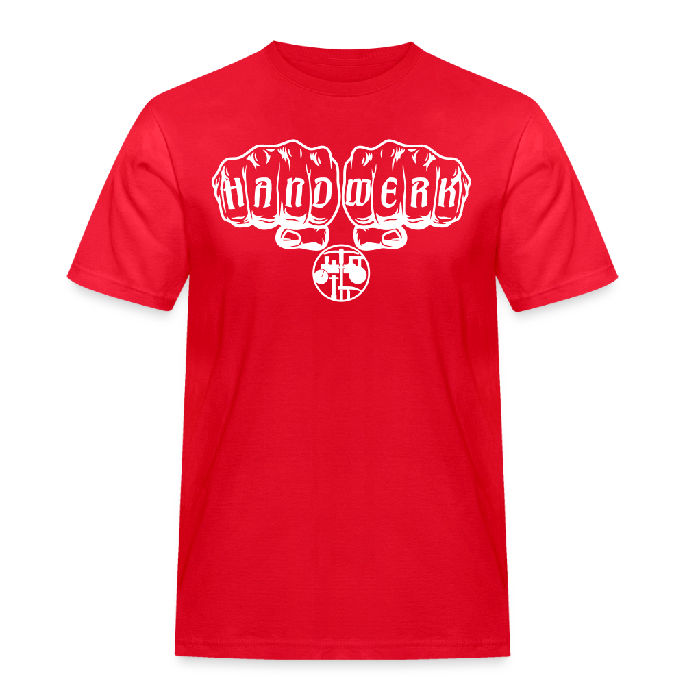 Männer Workwear T-Shirt "Strassenbauer" Rot Männer Workwear T-Shirt