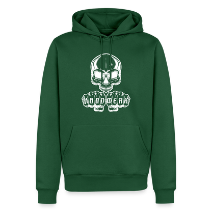 Männer Premium Hoodie "Skull-Handwerk" Flaschengrün Männer Premium Hoodie