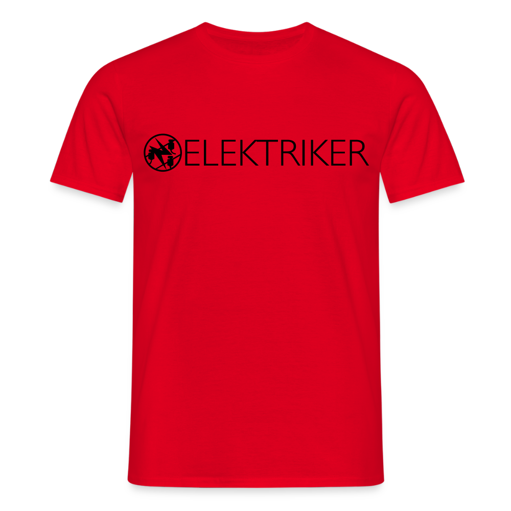 Unisex T-Shirt "Elektriker" Rot Männer T-Shirt