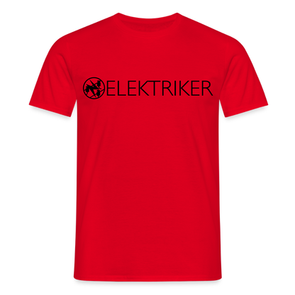 Unisex T-Shirt "Elektriker" Rot Männer T-Shirt