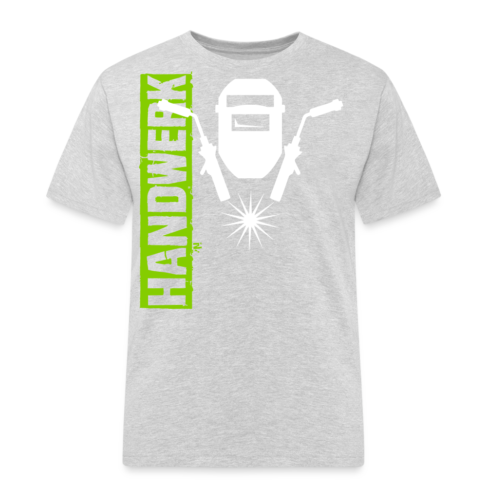 Unisex Workwear T-Shirt "Schweisser" Grau meliert Männer Workwear T-Shirt