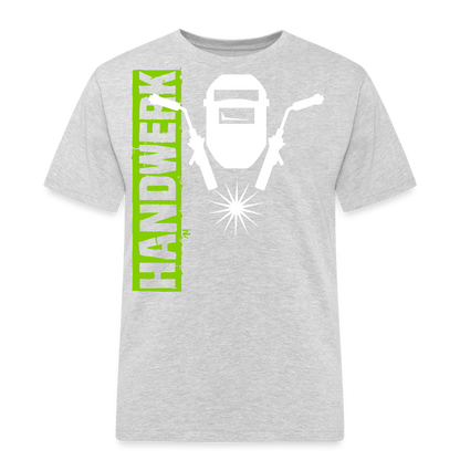 Unisex Workwear T-Shirt "Schweisser" Grau meliert Männer Workwear T-Shirt