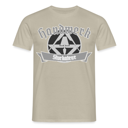 Unisex T-Shirt "Stuckateur" Sandbeige Männer T-Shirt