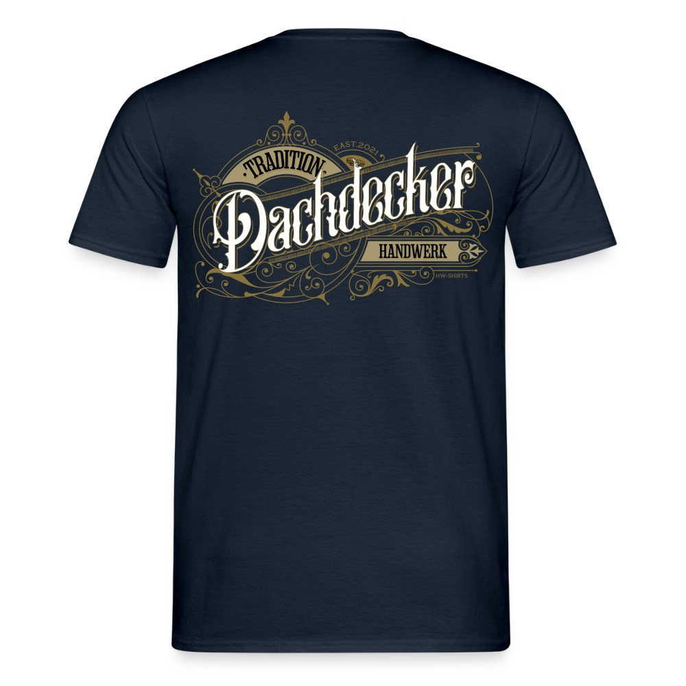 Unisex Dachdecker T-Shirt von Spreadconnect mit nostalgischem Druck, bequemes Männer T-Shirt aus weichem Stoff.