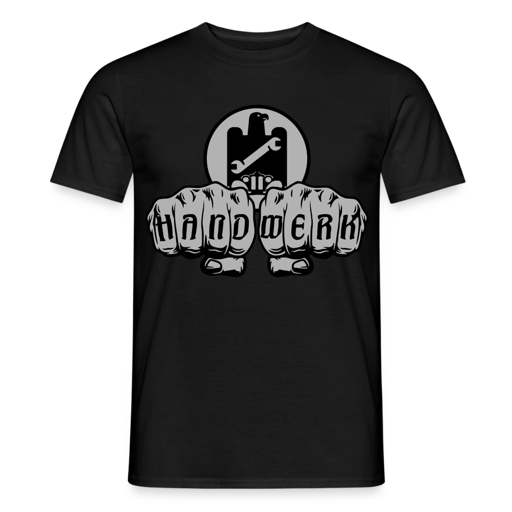 Unisex KFZ-Mechaniker T-Shirt von Spreadconnect, schwarzes Baumwollshirt mit Druckmotiv, bequem und stilvoll für Männer.