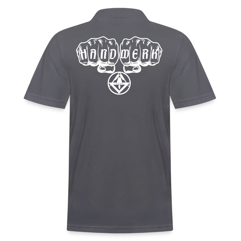 Männer Poloshirt "Stuckateur" Anthrazit Männer Poloshirt