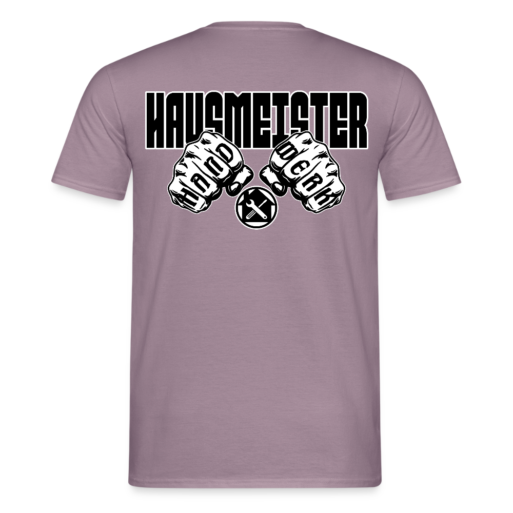 Unisex T-Shirt "Hausmeister" Lilagrau Männer T-Shirt