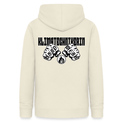 Frauen Hoodie "Klimatechnikerin" (beidseitig beruckt) Vanille-Milchshake Frauen Hoodie