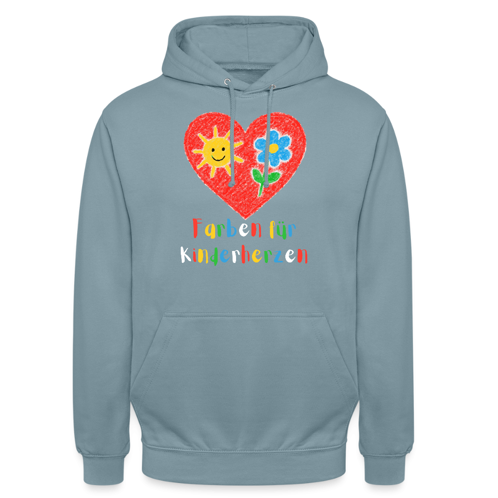Unisex Hoodie "Kinderherzen" Nebelblau Unisex Hoodie