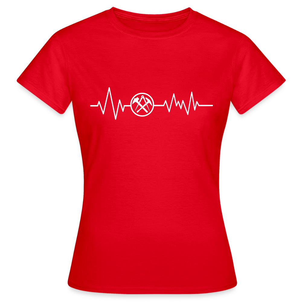 Frauen T-Shirt "Dachdecker" Rot Frauen T-Shirt