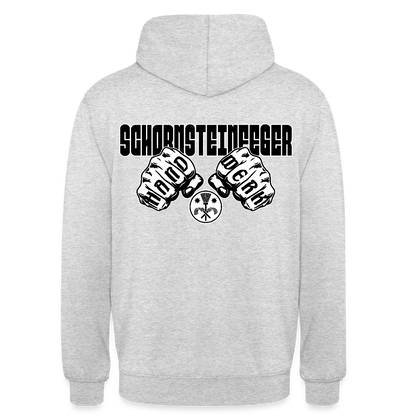Unisex Hoodie "Schornsteinfeger" Hellgrau meliert Unisex Hoodie