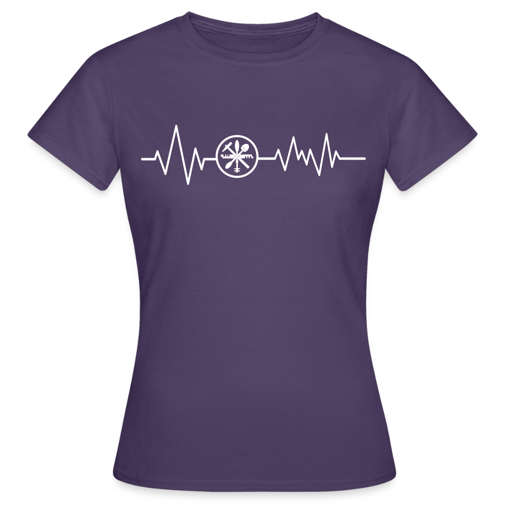 Frauen T-Shirt "Glaser" Dunkellila Frauen T-Shirt