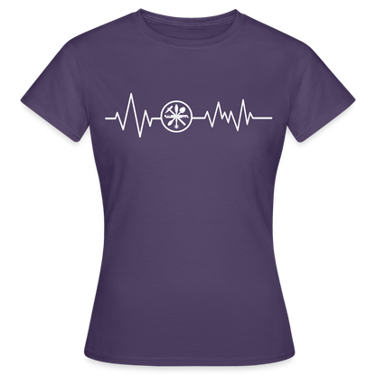 Frauen T-Shirt "Glaser" Dunkellila Frauen T-Shirt