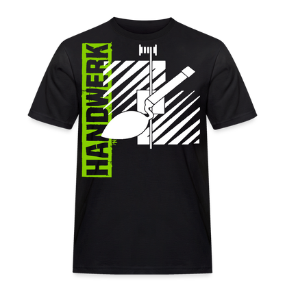 Unisex Workwear T-Shirt "Fliesenleger" Schwarz Männer Workwear T-Shirt
