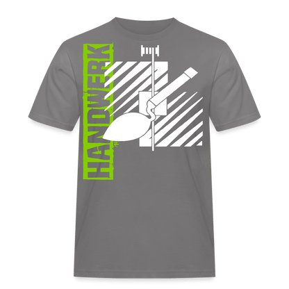 Unisex Workwear T-Shirt "Fliesenleger" Grau Männer Workwear T-Shirt