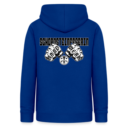 Frauen Hoodie "Schornsteinfegerin" (beidseitig beruckt) Royalblau Frauen Hoodie