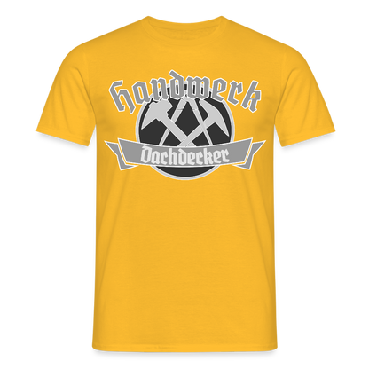 Unisex T-Shirt "Dachdecker" Gelb Männer T-Shirt