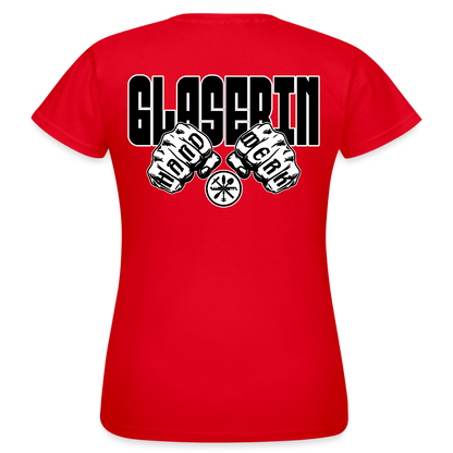 Frauen T-Shirt "Glaserin" (beidseitig bedruckt) Rot Frauen T-Shirt