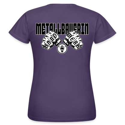 Frauen T-Shirt "Metallbauerin" (beidseitig bedruckt) - Dunkellila