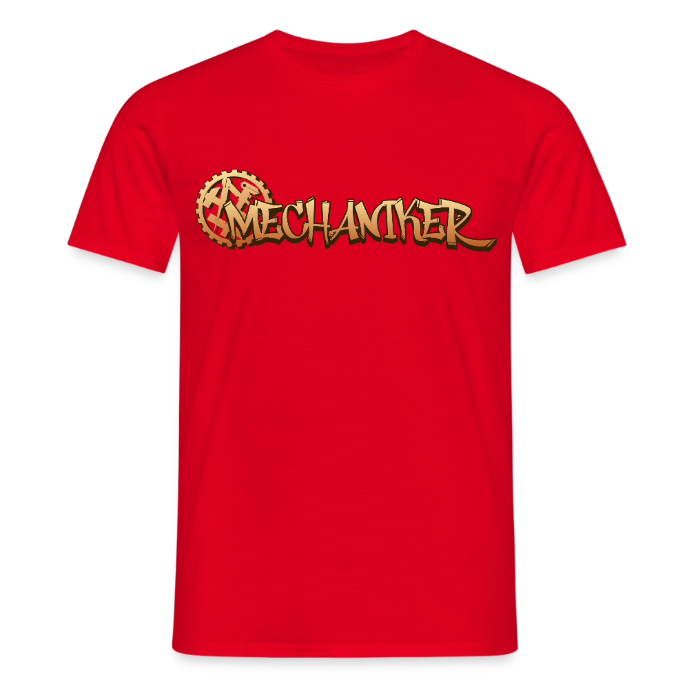Unisex T-Shirt "Mechaniker" Rot Männer T-Shirt
