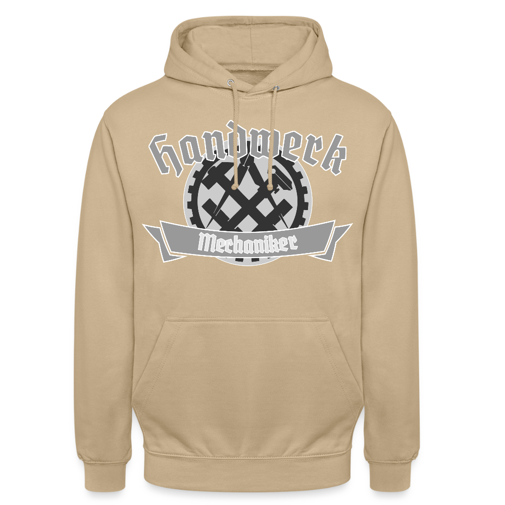 Unisex Hoodie "Mechaniker" Beige Unisex Hoodie