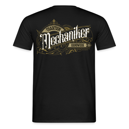 Unisex T-Shirt "Mechaniker" Nostalgie Handwerk Schwarz Männer T-Shirt